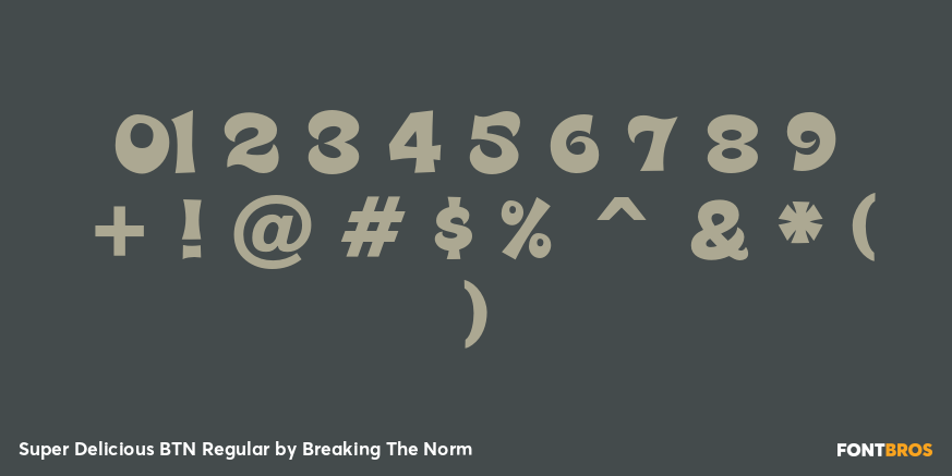 Super Delicious BTN Regular Font Poster #1