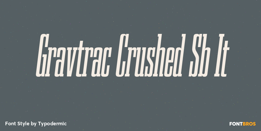 Gravtrac Crushed Sb It Font Poster #1