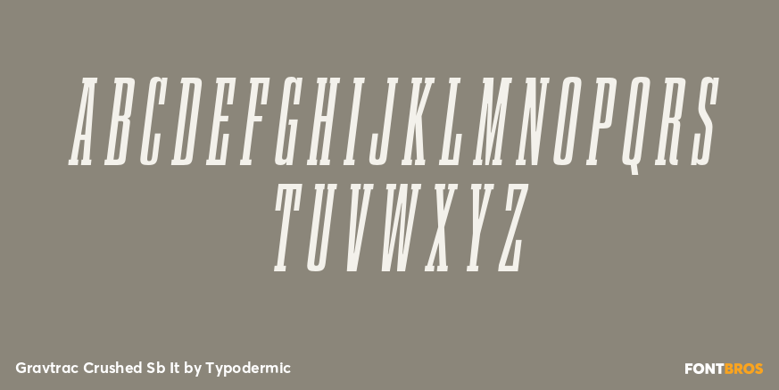 Gravtrac Crushed Sb It Font Poster #2