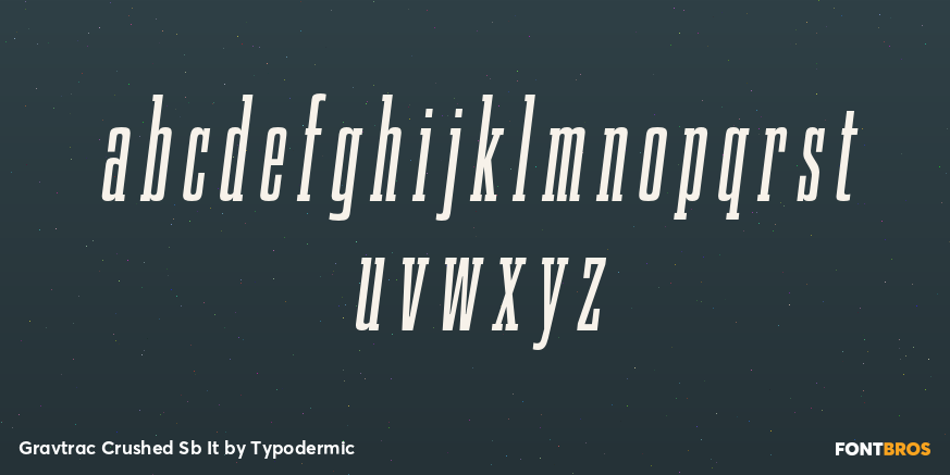 Gravtrac Crushed Sb It Font Poster #3