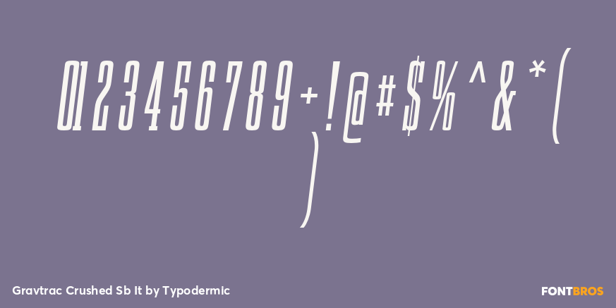 Gravtrac Crushed Sb It Font Poster #4