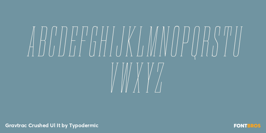Gravtrac Crushed Ul It Font Poster #2