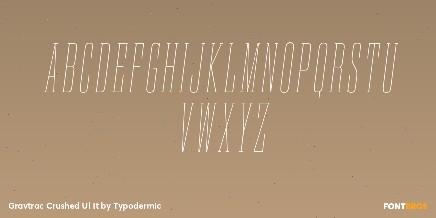 Gravtrac Crushed Ul It Font Poster #1