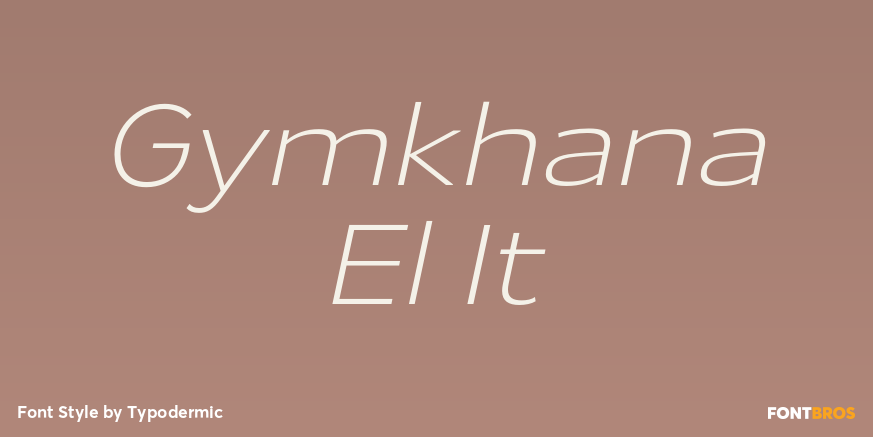 Gymkhana El It Font Poster #1