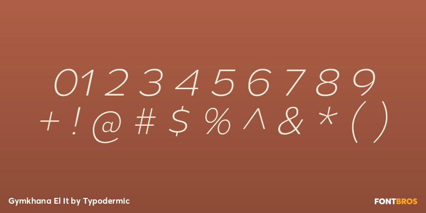 Gymkhana El It Font Poster #1