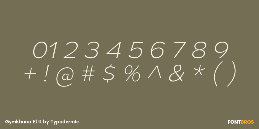 Gymkhana El It Font Poster #4
