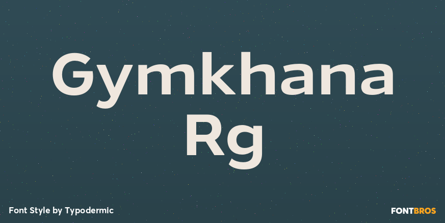 Gymkhana Rg Font Poster #1