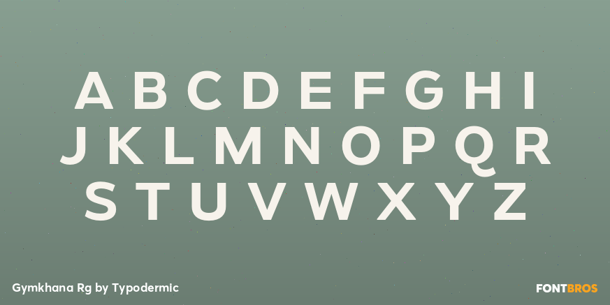 Gymkhana Rg Font Poster #2