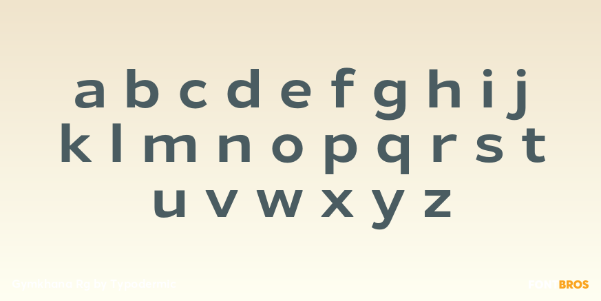 Gymkhana Rg Font Poster #3