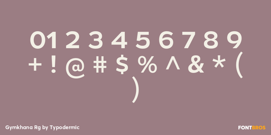 Gymkhana Rg Font Poster #4