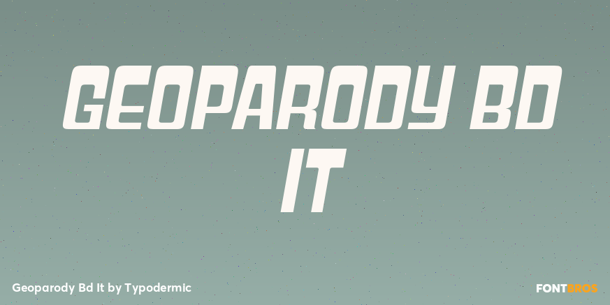 Geoparody Bd It Font Poster #1