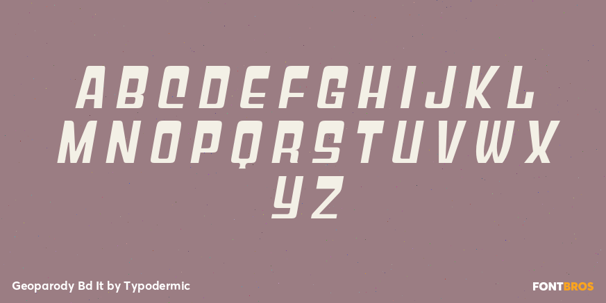 Geoparody Bd It Font Poster #2