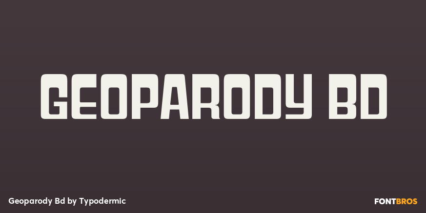 Geoparody Bd Font Poster #1