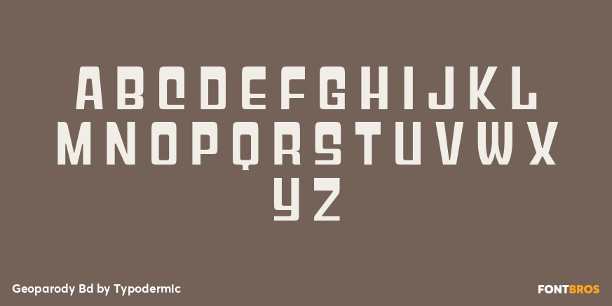 Geoparody Bd Font Poster #3