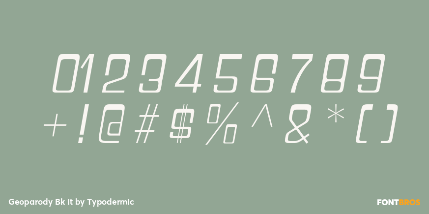 Geoparody Bk It Font Poster #1