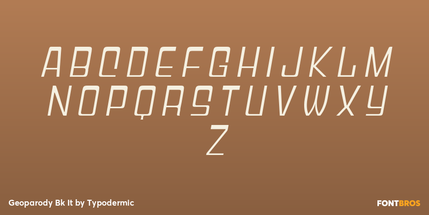 Geoparody Bk It Font Poster #3