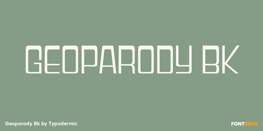 Geoparody Bk Font Poster #1