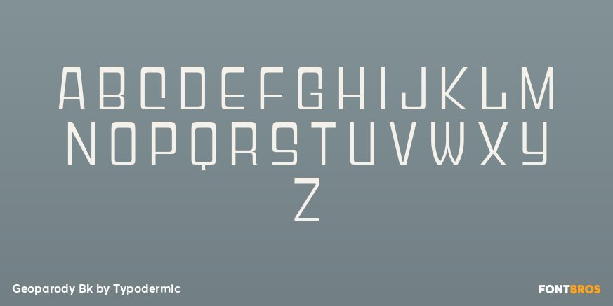 Geoparody Bk Font Poster #2