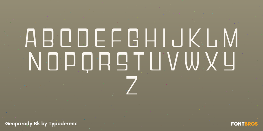 Geoparody Bk Font Poster #3