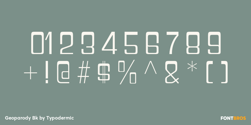 Geoparody Bk Font Poster #4