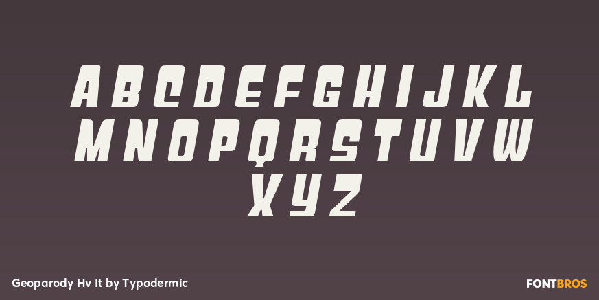 Geoparody Hv It Font Poster #2
