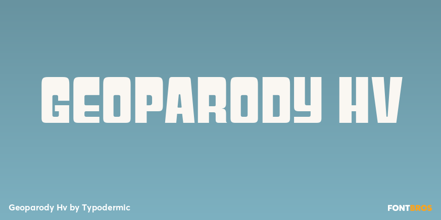 Geoparody Hv Font Poster #1