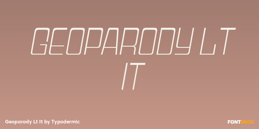 Geoparody Lt It Font Poster #1