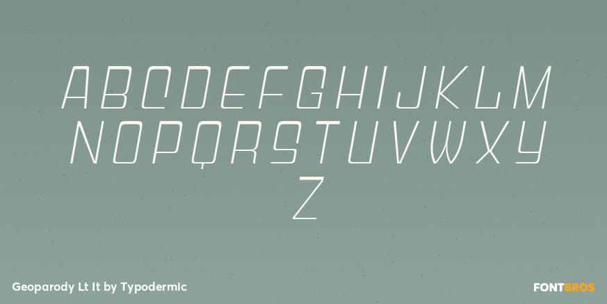 Geoparody Lt It Font Poster #2