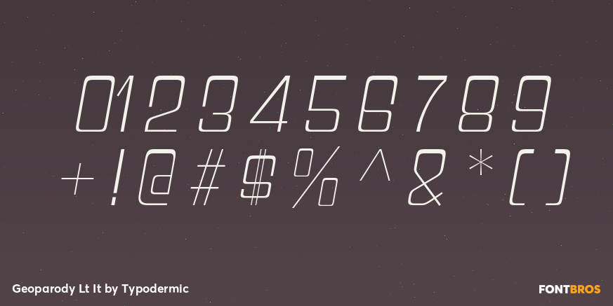 Geoparody Lt It Font Poster #4