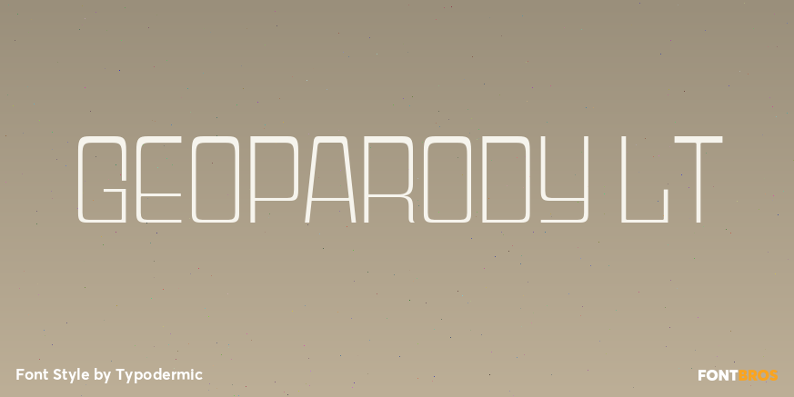 Geoparody Lt Font Poster #1