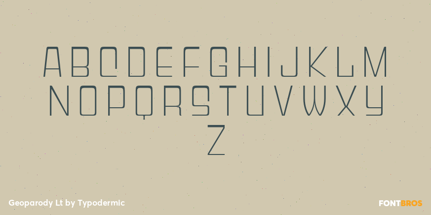 Geoparody Lt Font Poster #2