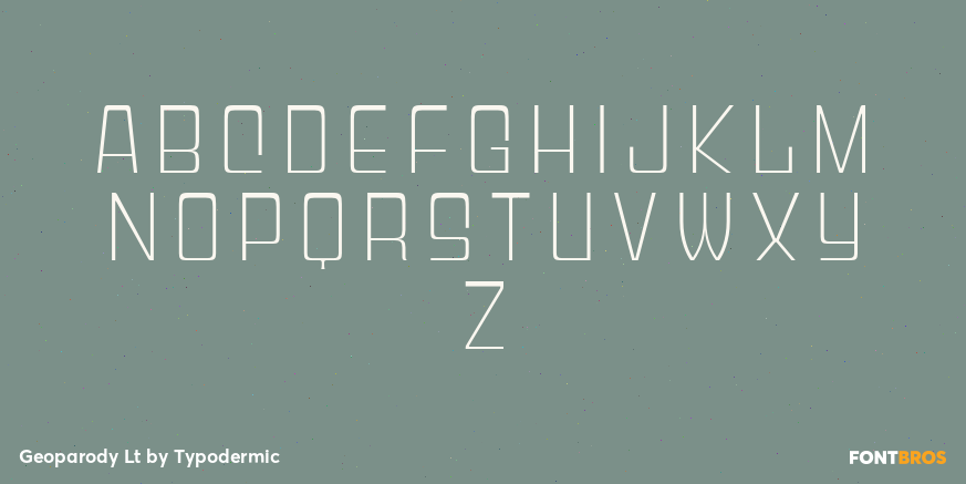 Geoparody Lt Font Poster #3