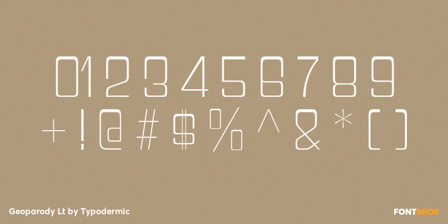 Geoparody Lt Font Poster #4