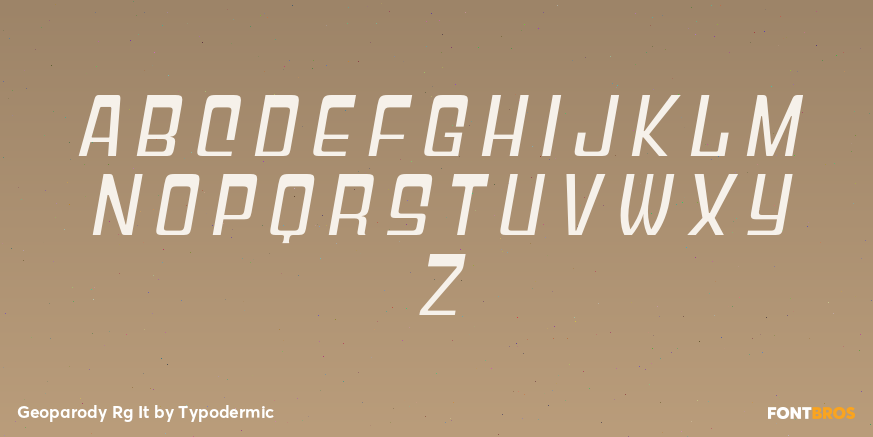 Geoparody Rg It Font Poster #2