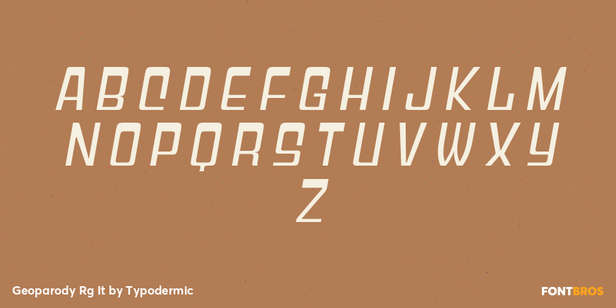 Geoparody Rg It Font Poster #3