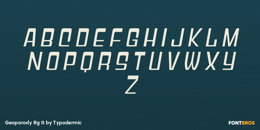 Geoparody Rg It Font Poster #1