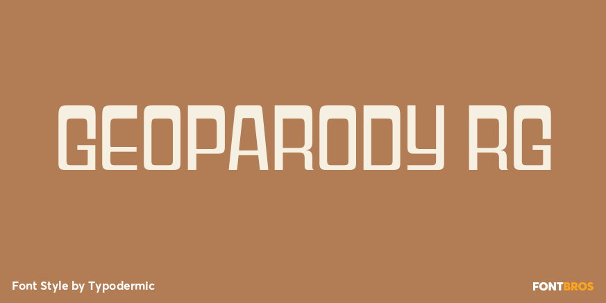 Geoparody Rg Font Poster #1