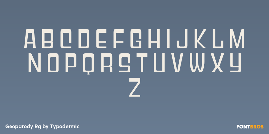 Geoparody Rg Font Poster #2