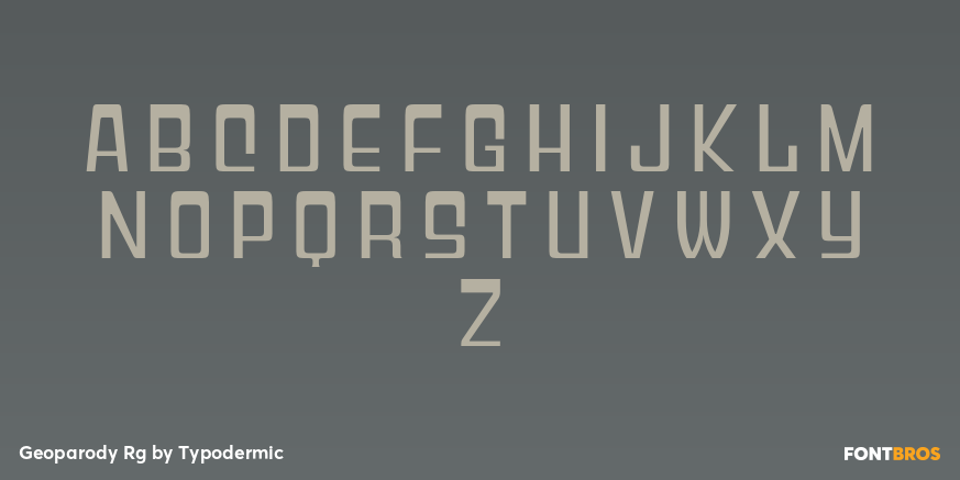Geoparody Rg Font Poster #3