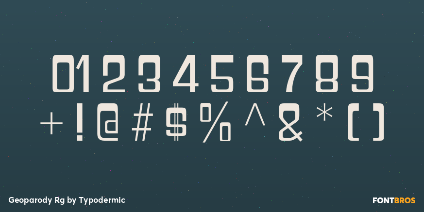 Geoparody Rg Font Poster #4