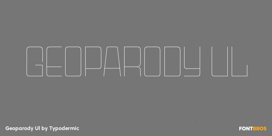 Geoparody Ul Font Poster #1