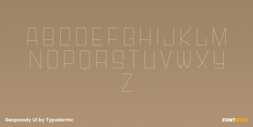 Geoparody Ul Font Poster #3