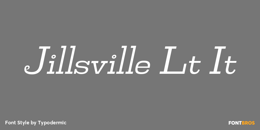 Jillsville Lt It Font Poster #1