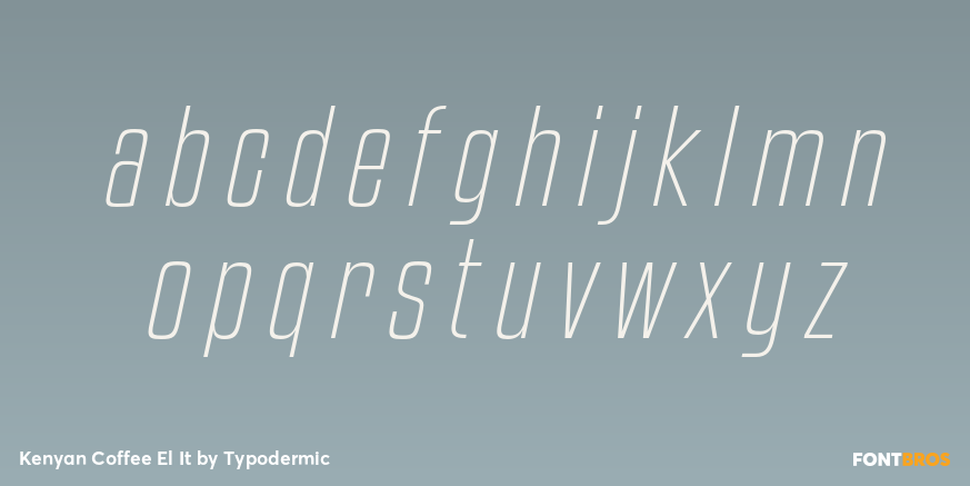 Kenyan Coffee El It Font Poster #3