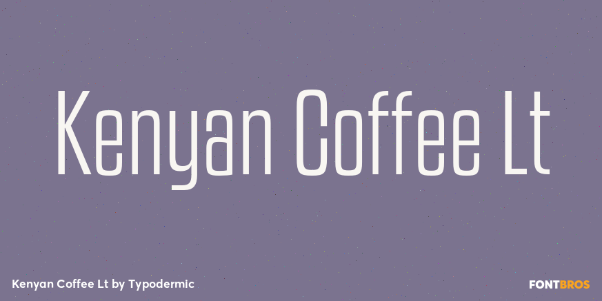 Kenyan Coffee Lt Font Poster #1