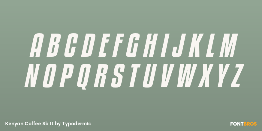 Kenyan Coffee Sb It Font Poster #1