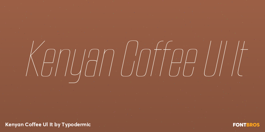 Kenyan Coffee Ul It Font Poster #1