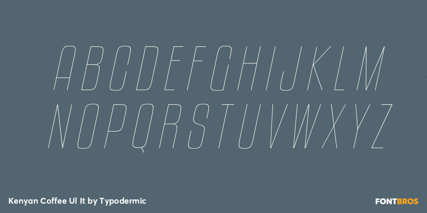 Kenyan Coffee Ul It Font Poster #2