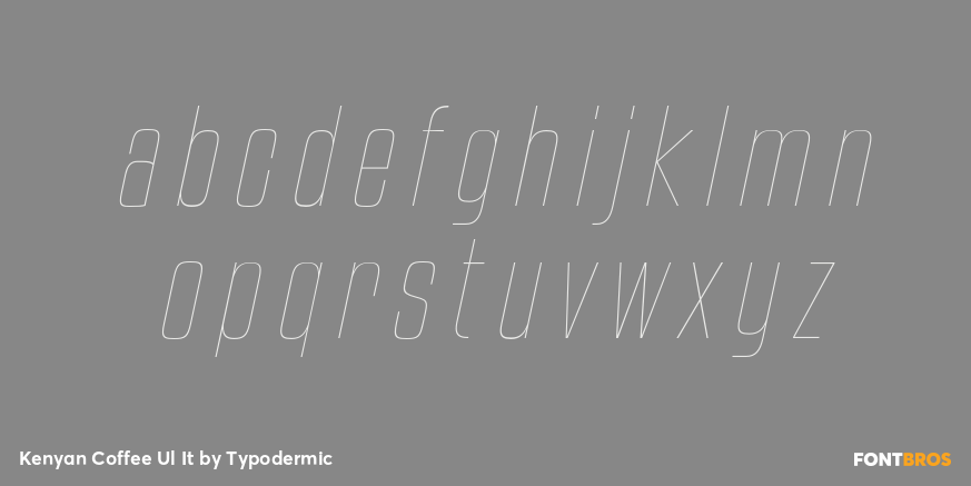 Kenyan Coffee Ul It Font Poster #3