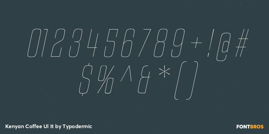 Kenyan Coffee Ul It Font Poster #4